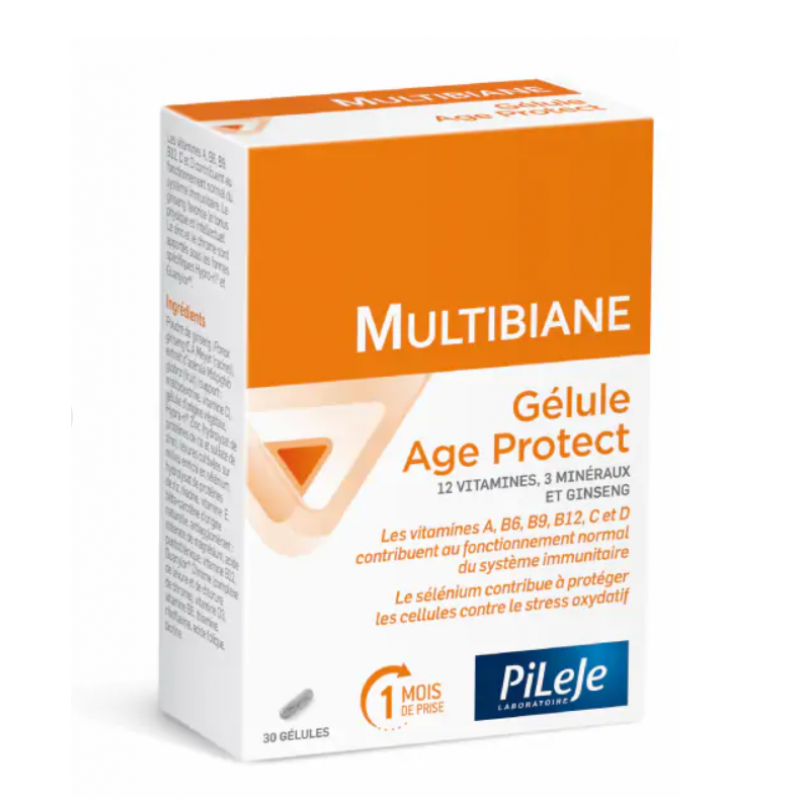 MULTIBIANE AGE PROTECT ΣΥΜΠΛΗΡΩΜΑ ΔΙΑΤΡΟΦΗΣ ΒΑΣΙΣΜΕΝΟ ΣΕ 12 ΒΙΤΑΜΙΝΕΣ, 3 ΜΕΤΑΛΛΑ ΚΑΙ GINSENG