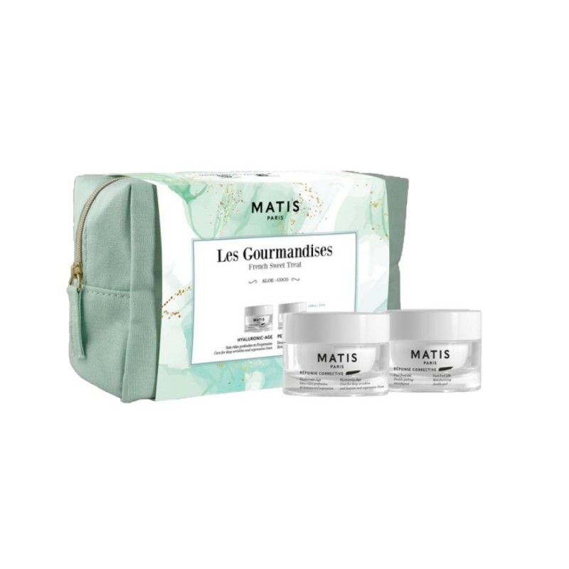 SET LES GOURMANDISES ALOE & COCO, ΝΕΣΕΣΕΡ ΜΕ THN HYALURONIC AGE 50ml ΚΑΙ ΔΩΡΟ ΤΟ PEEL-PERF 100 50ml - MATIS PARIS REPONSE CORRECTIVE