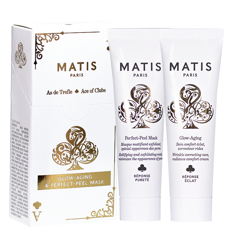 MINI SET ACE OF CLUBS, ΜΙΝΙ ΣΕΤ ΜΕ GLOW AGING 20ml ΚΑΙ PERFECT-PEEL MASK 20ml - MATIS PARIS