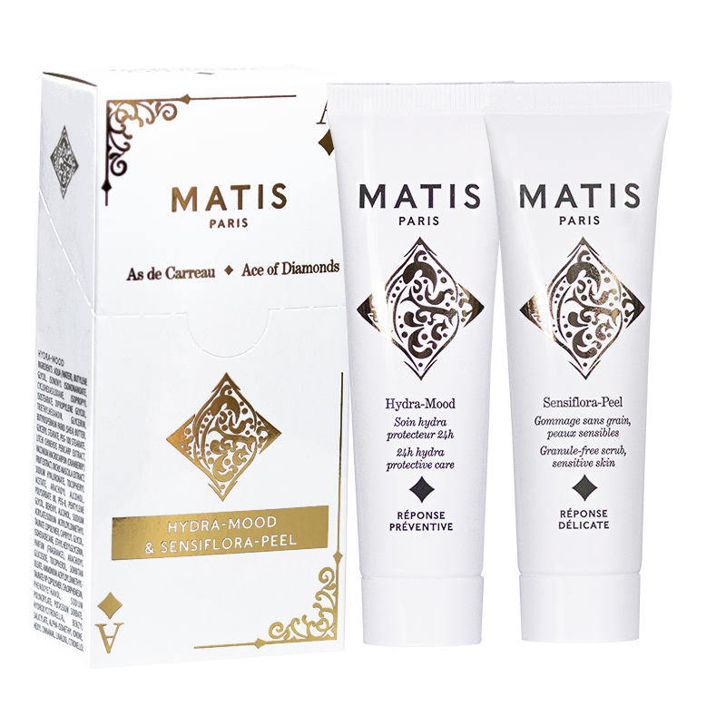 MINI SET ACE OF DIAMONDS, ΜΙΝΙ ΣΕΤ ΜΕ HYDRA-MOOD 20ml ΚΑΙ SENSIFLORA PEEL 20ml - MATIS PARIS